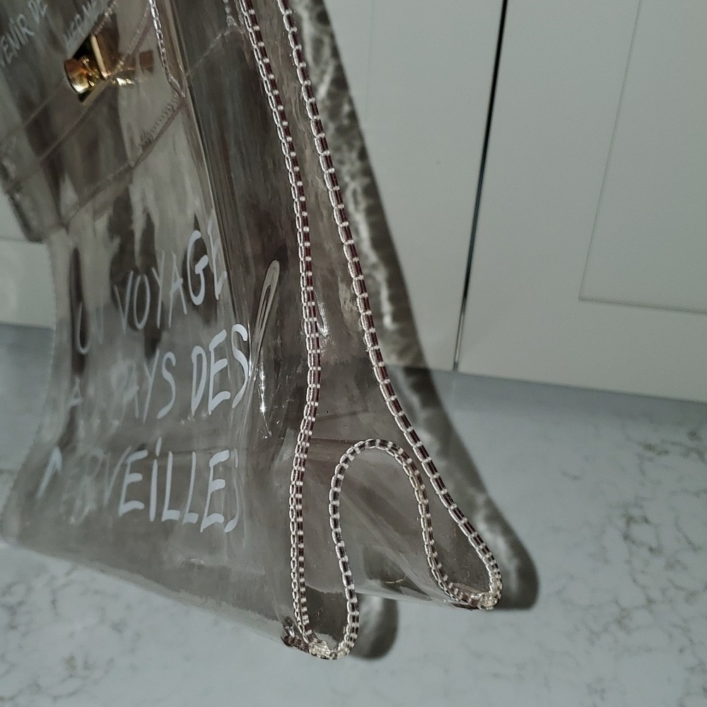Hermes Vintage Vinyl Clear Kelly Bag Purse - Picture 8 of 16